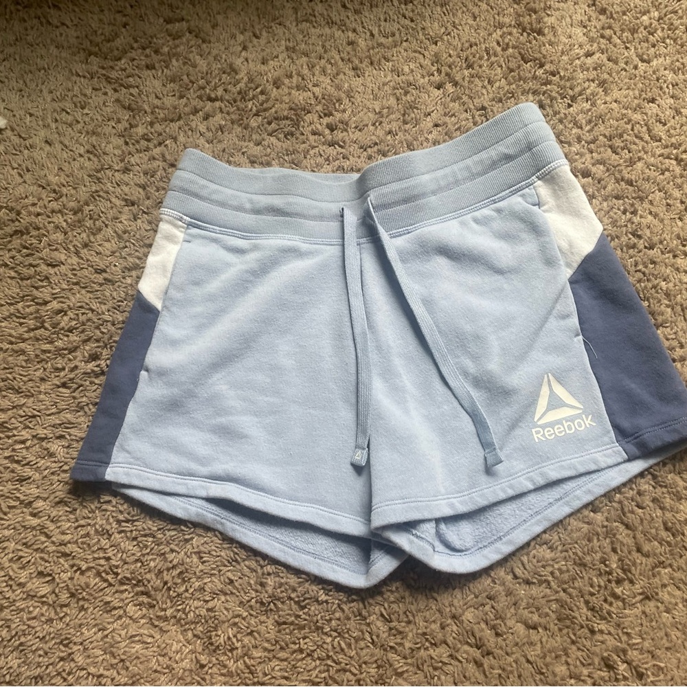 Reebok Blue Athletic Shorts with Elastic Waistband